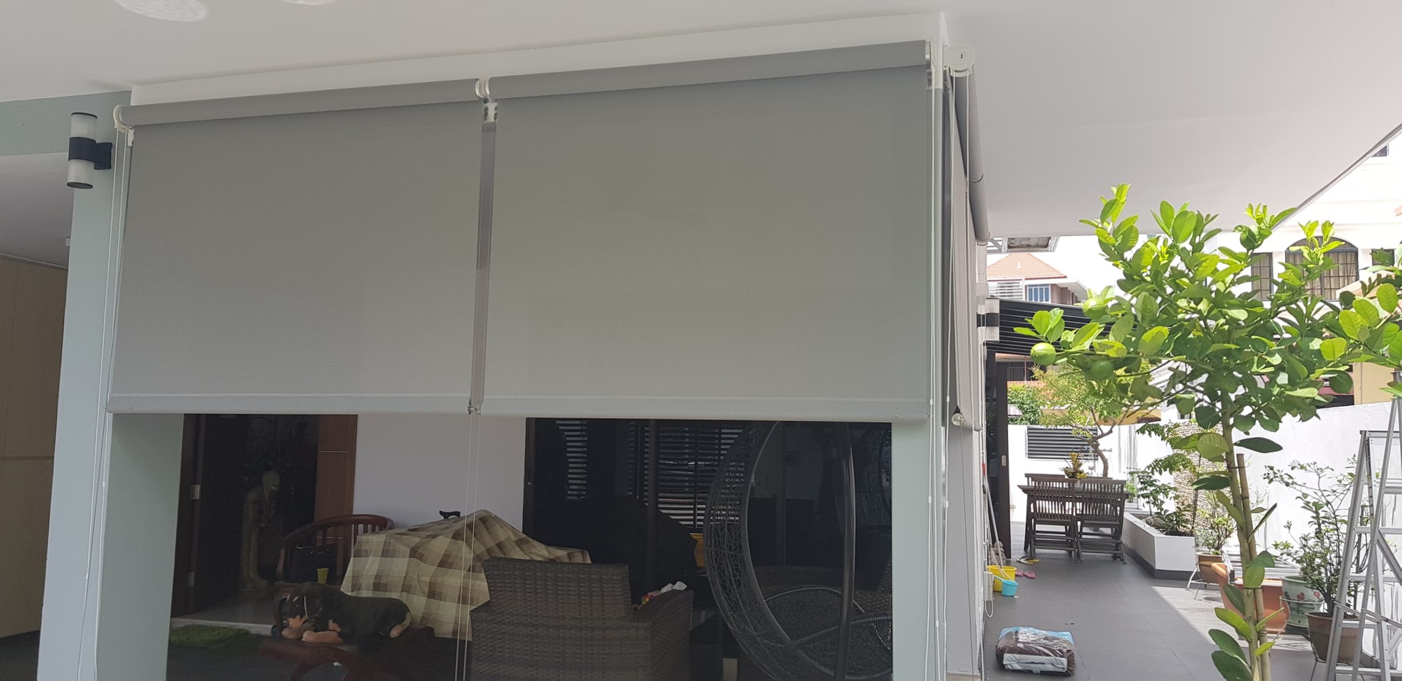 Outdoor Roller Blinds Hong Sin Furnishing